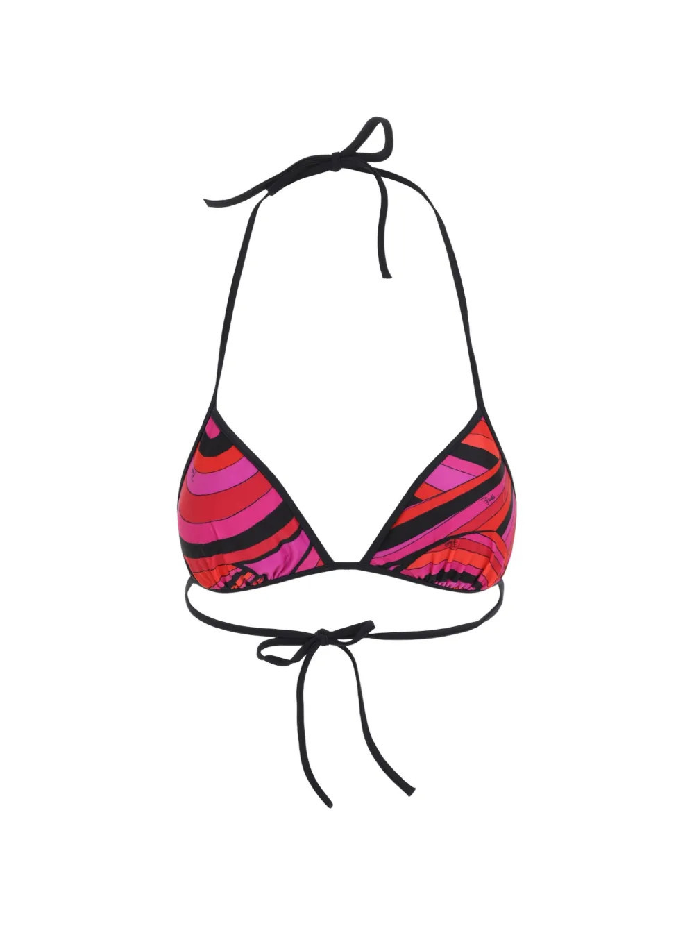 PUCCI Iride print triangle bikini top - Pink | Farfetch Global