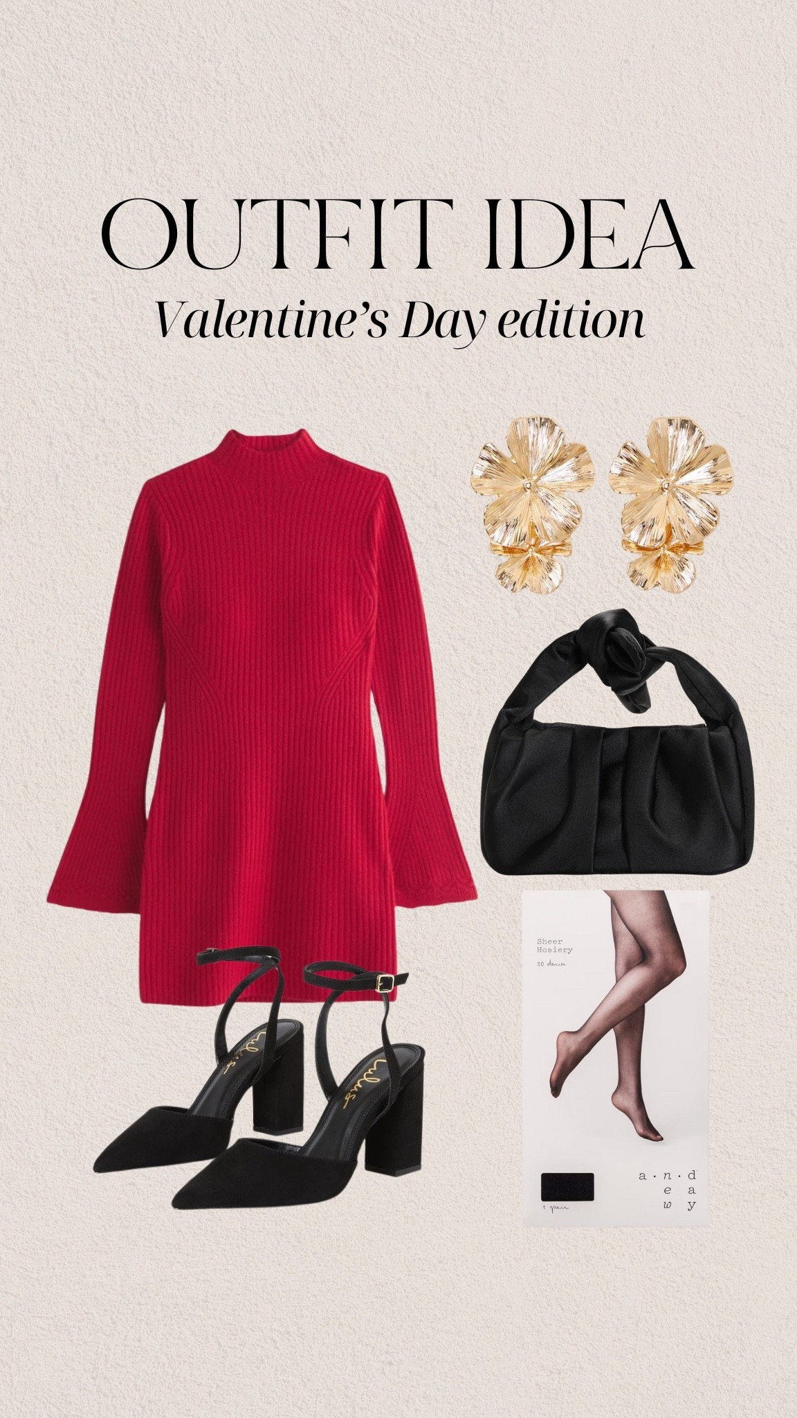  Valentine’s Day outfit idea! ❤️

Mini dress, red, gold earrings, statement earrings, shoulder purse, black purse, black heels, tights, sheer tights 

#LTKgrwm