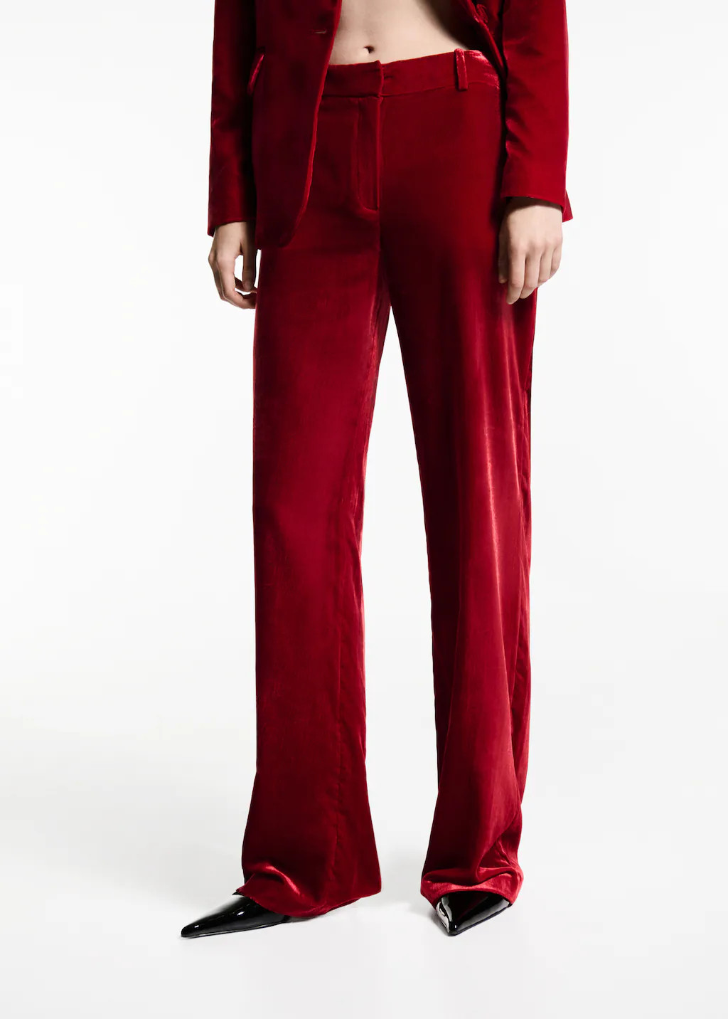 Velvet suit trousers - Women | MANGO USA | Mango (US/MX/AU)