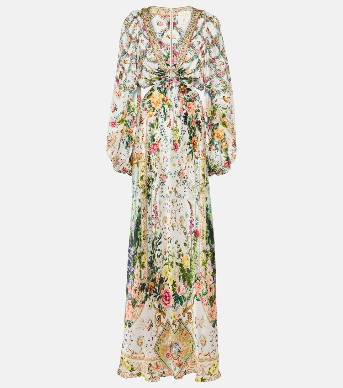 Cutout embellished silk maxi dress | Mytheresa (UK)