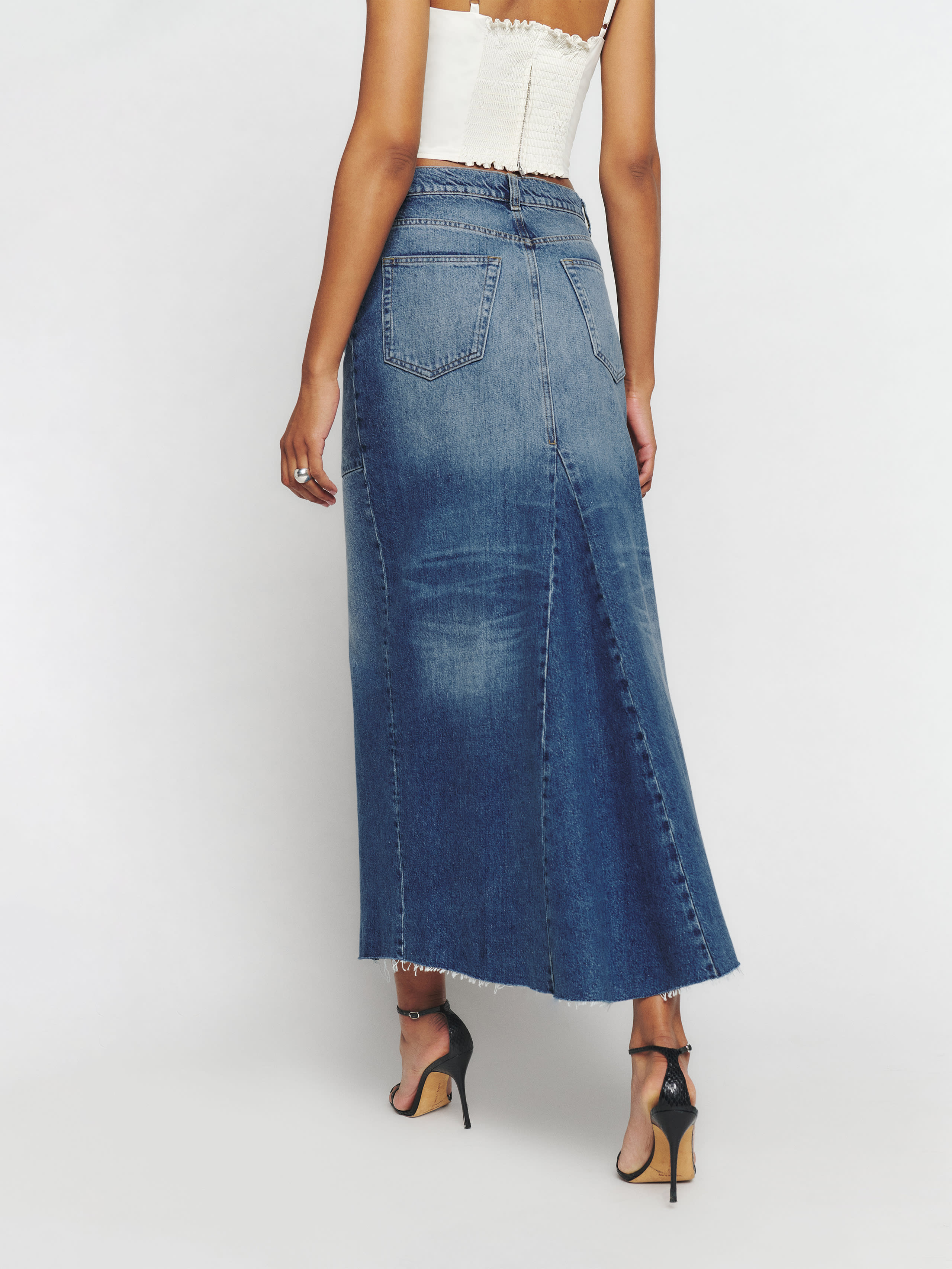 Tazz Maxi Denim Skirt | Reformation (Global)