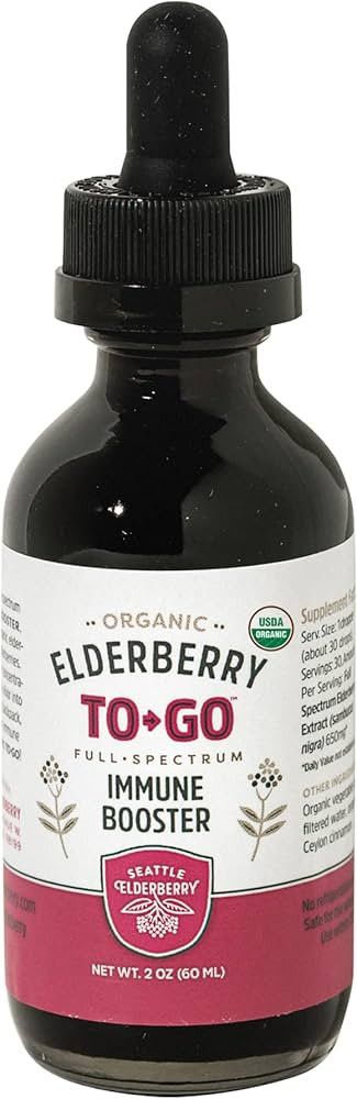 to-Go Immune Booster – Delicious, Vegan, Gluten-Free Herbal Supplement Tincture with Potent Imm... | Amazon (US)