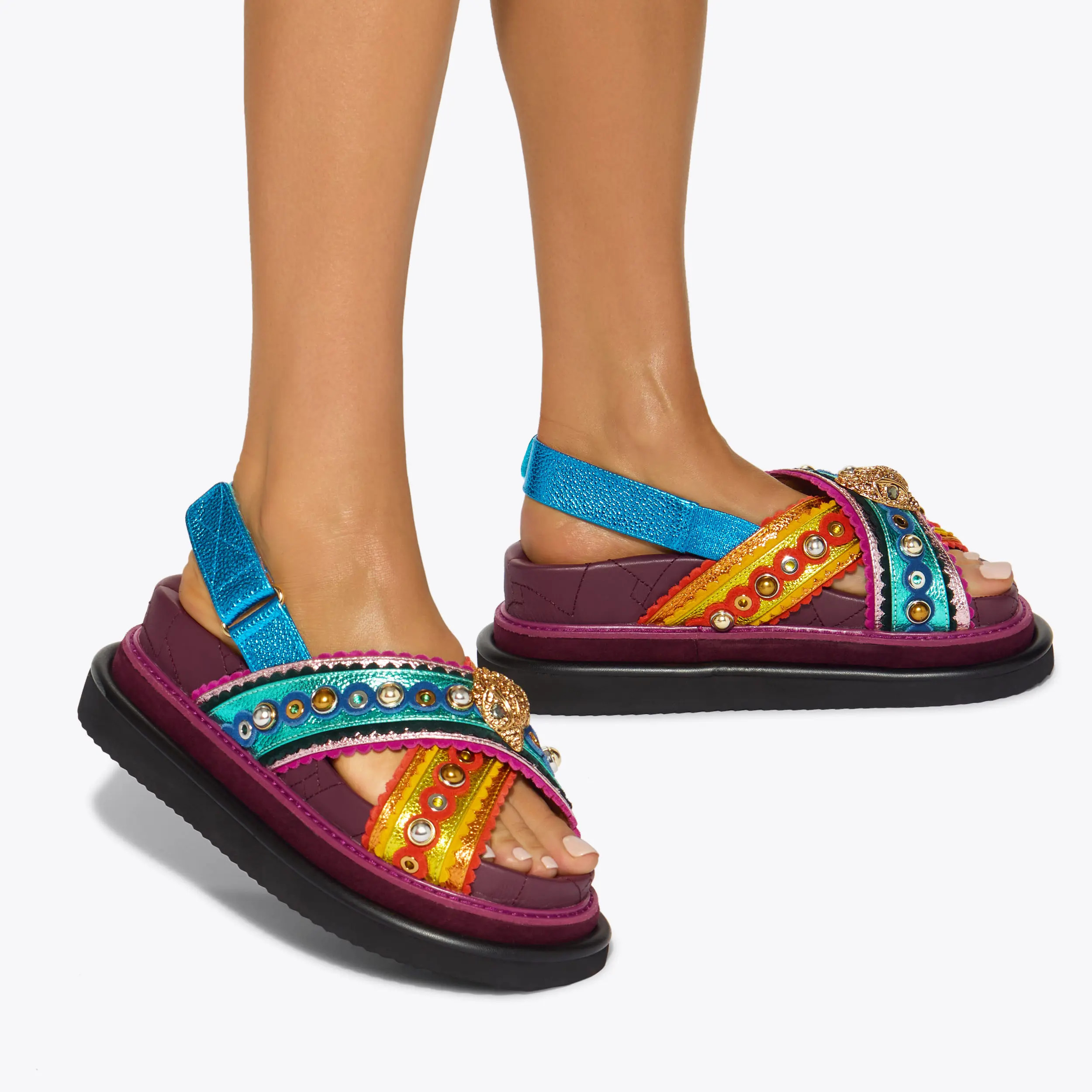 orson cross scallop sandal | Kurt Geiger US