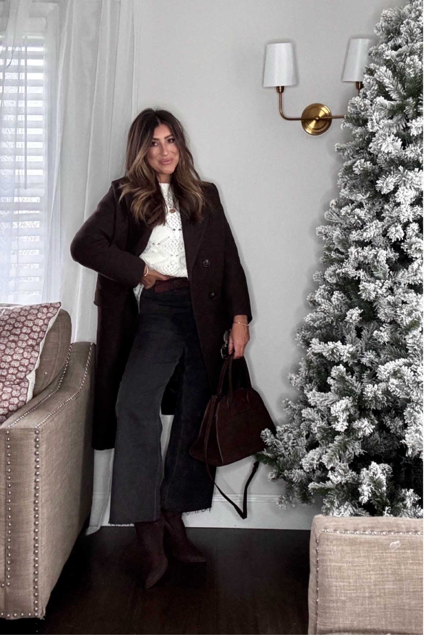 Sweater and black cropped jeans are 25% OFF with my code 25WINTERLAUREN. 

The stinking cutest winter outfit. Brown winter coat. Xx wearing tts meds. Sweater fits oversized could have done a small but like the fit!  Similar brown wiener jacket.

#LTKFindsUnder100 #LTKStyleTip #LTKSeasonal