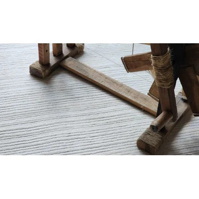 Akash Hand Tufted Rectangle Indoor Area Rug in Ivory | Wayfair North America