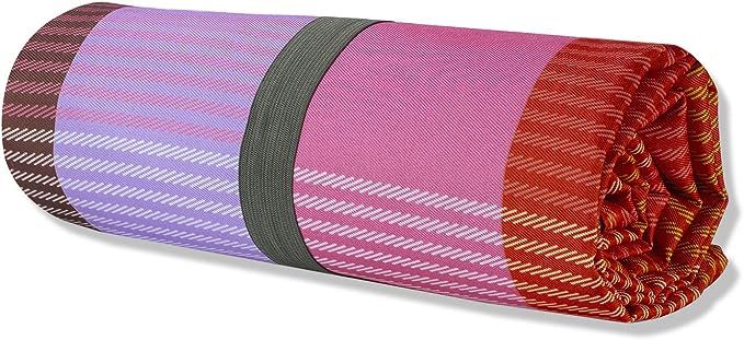 Kate Spade New York Large Picnic Mat, Colorful Outdoor Blanket Fits Up to 4 Adults, Rainbow Plaid | Amazon (US)