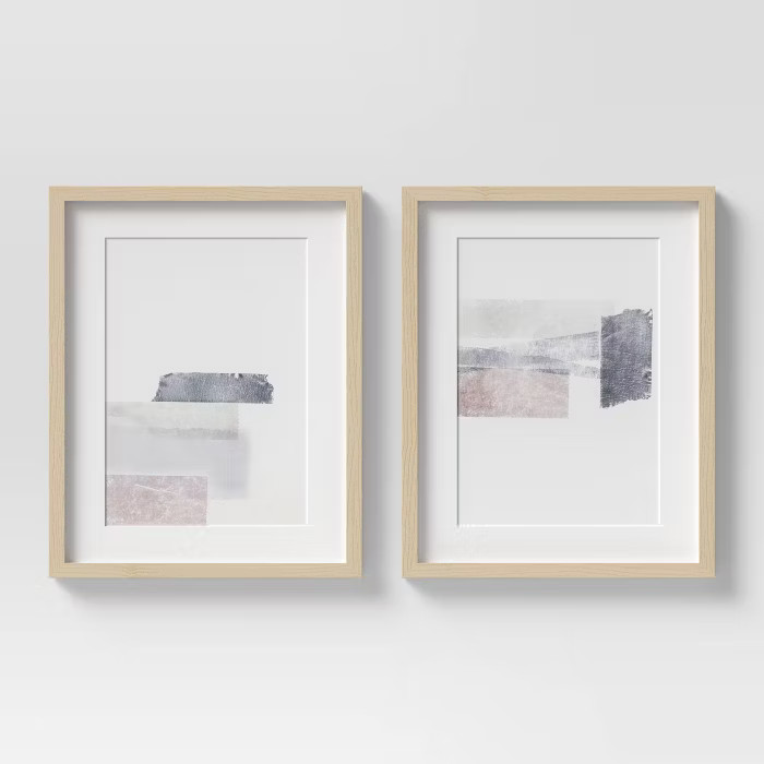 (Set of 2) 16" x 20" Neutral Collage Framed Wall Art - Threshold™ | Target