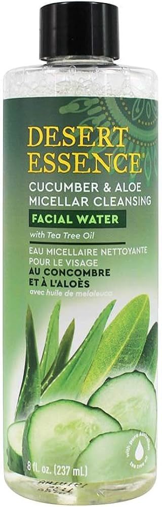 Desert Essence Cucumber & Aloe Micellar Cleansing Facial Water 8 fl oz - Gluten Free, Vegan, Crue... | Amazon (US)