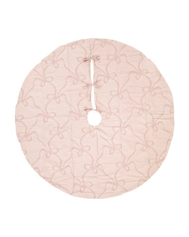 Bow Swirl Matelasse Tree Skirt, Cotton | TJ Maxx