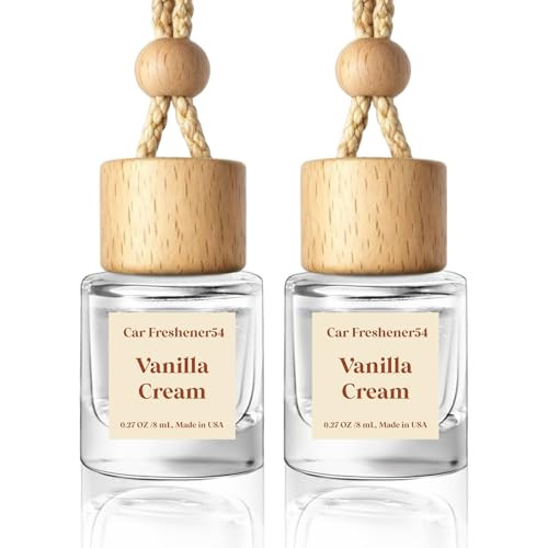 HoogaLife Car Air Freshener Diffuser 2 Pack Hanging Air Freshener Diffuser - Vanilla Cream Fragra... | Amazon (US)