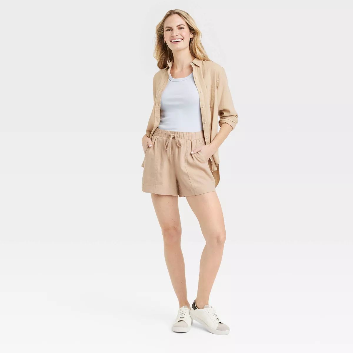 Women's High-Rise Linen Pull-On Shorts - Universal Thread™ | Target