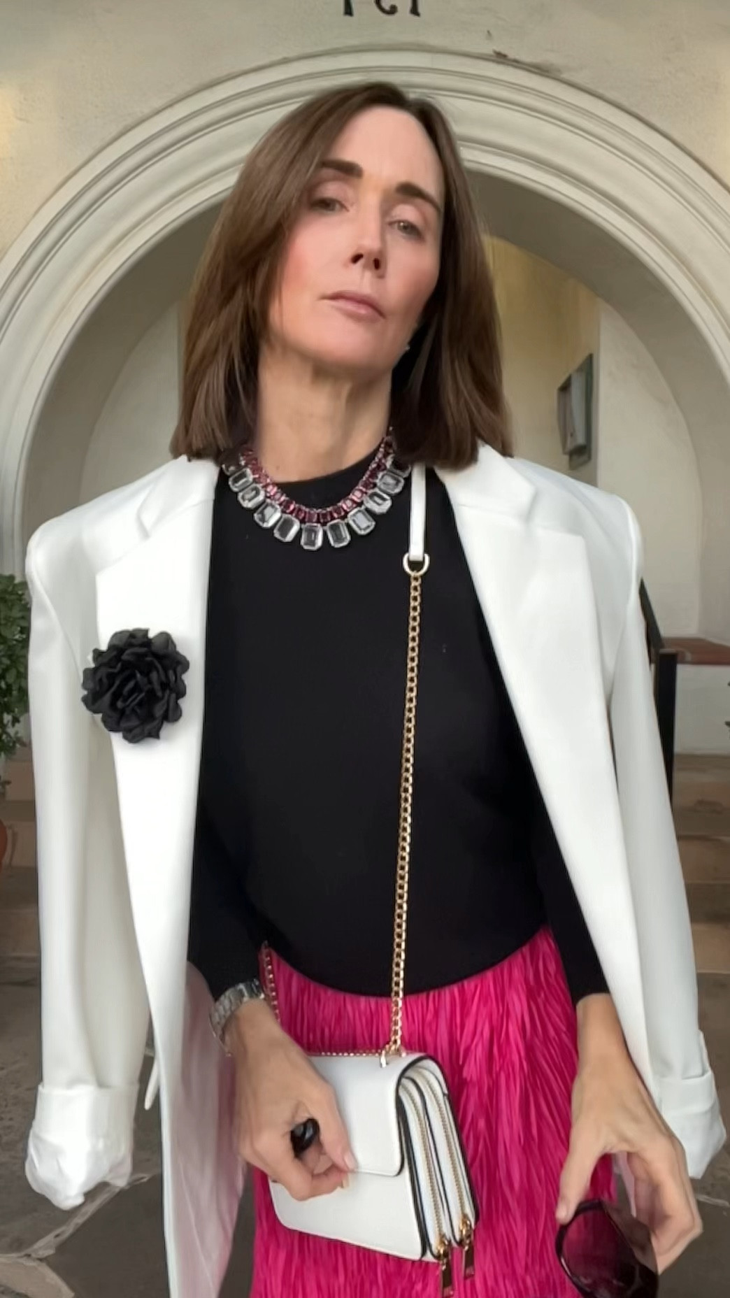 That pop of pink! Pretty in Pink!! 
Style Tip: shirt is super
Versatile…looks great with a tank top and sandal too! 


Size :Small 
I am 5’6"


#LTKstyletip #LTKfindsunder50 #LTKover40