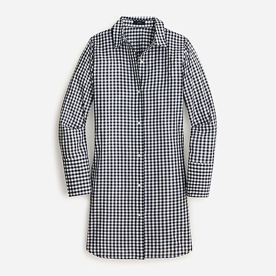 Cotton voile beach shirt in gingham | J.Crew US