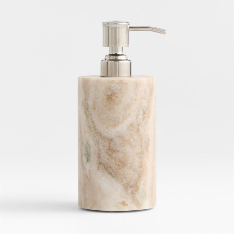 Tuscan Beige Marble Soap Pump + Reviews | Crate & Barrel | Crate & Barrel