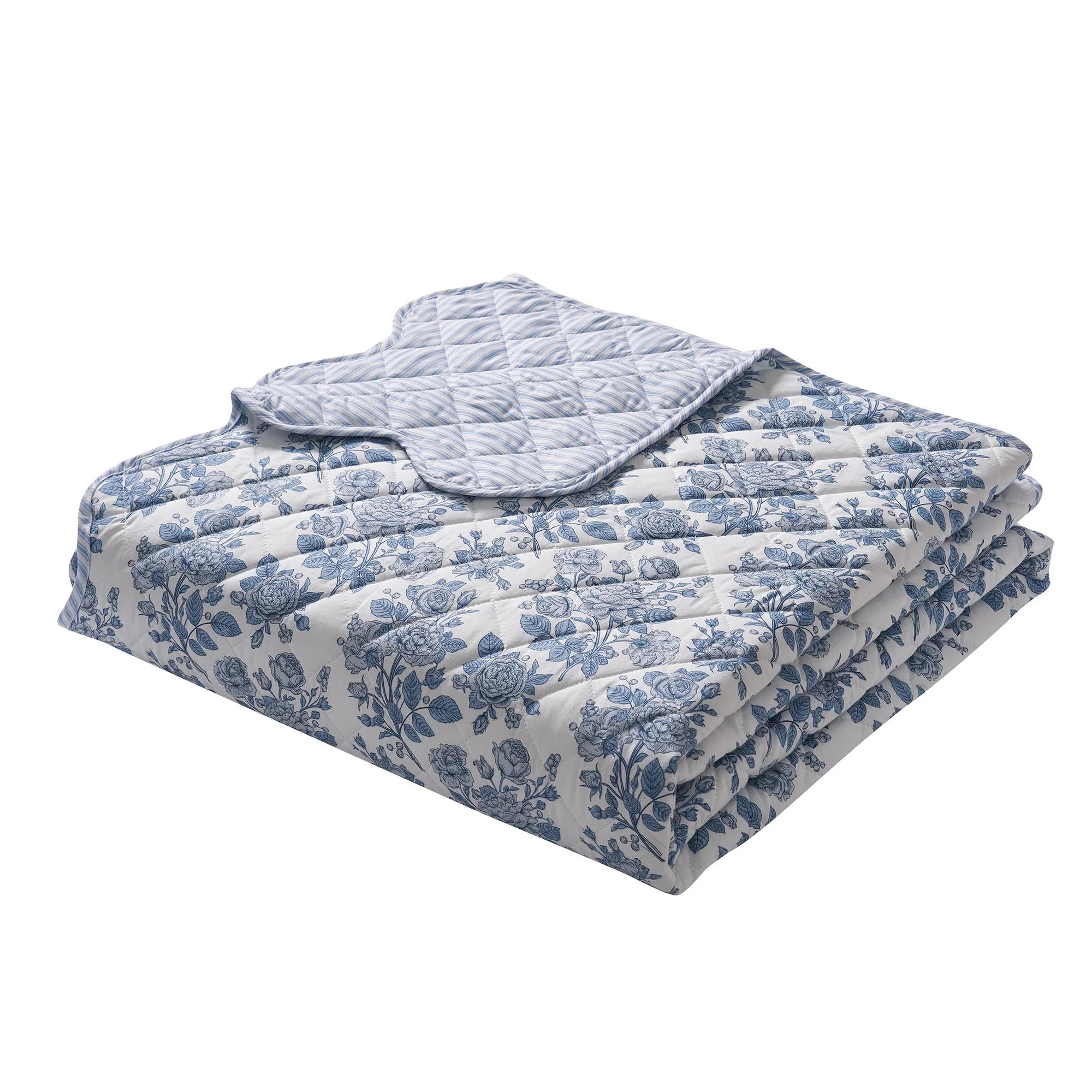 My Texas House Blue Toile 3-Piece Adult Quilt Set, Full/Queen - Walmart.com | Walmart (US)