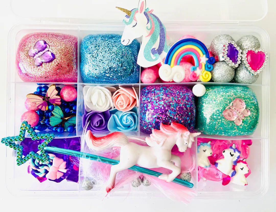 Unicorn Wonderland, Play Dough kit, Unicorn Play dough Kit, playdough kit, Sensory play dough kit... | Etsy (US)
