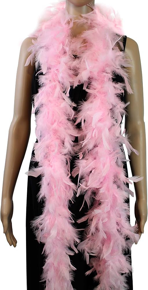 40 Gram 72" Long, Turkey Chandelle Feather Boa, Dancing Wedding Crafting Party Dress Up, Hallowee... | Amazon (US)