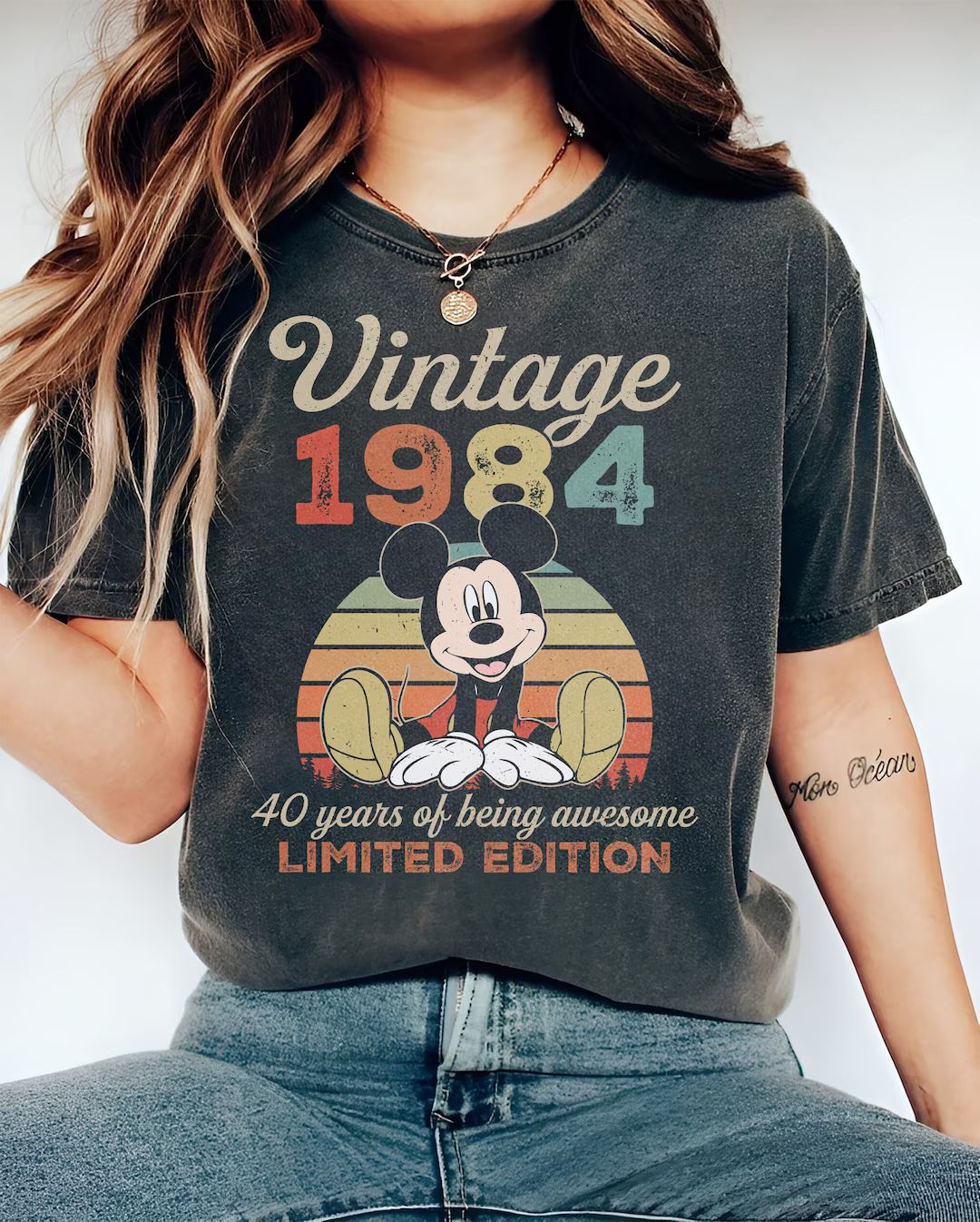 Vintage 1984 Limited Edition Mickey T-shirt, Disney 40th Birthday Shirt, 1984 Birthday Shirt, 40t... | Etsy (US)