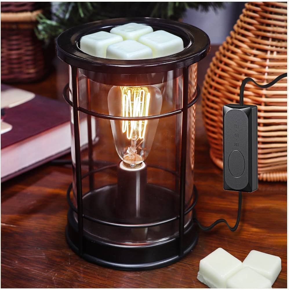 SALKING Electric Wax Melt Warmer with Timer, Wax Warmer for Scented Wax Melts, Vintage Light Bulb... | Amazon (US)