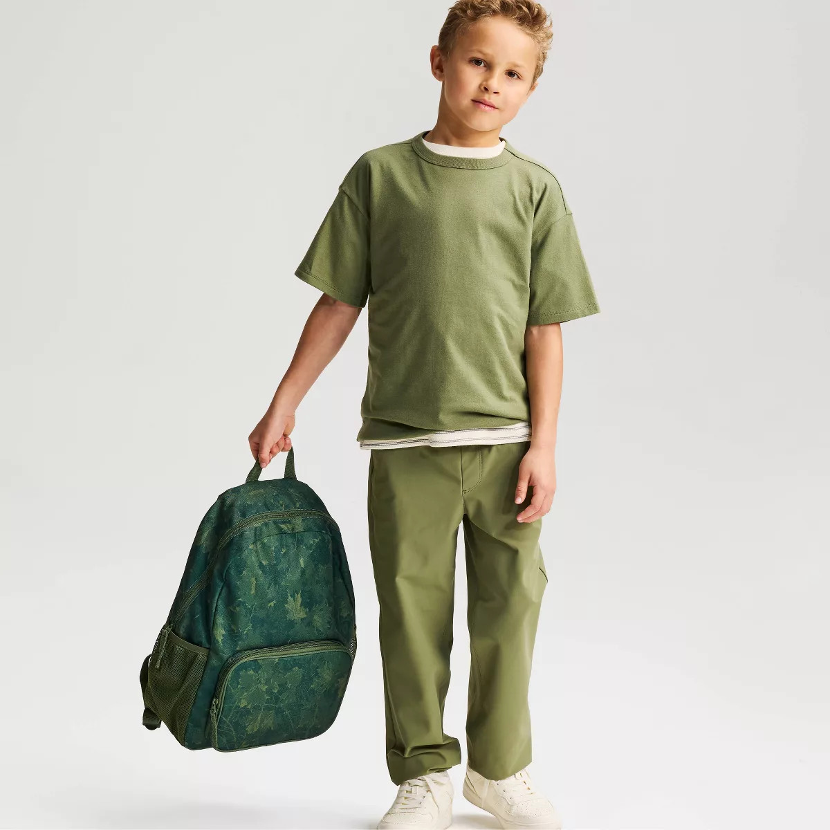 Boys' Short Sleeve 100% Cotton Relaxed Fit T-Shirt - Cat & Jack™ Olive Green M | Target