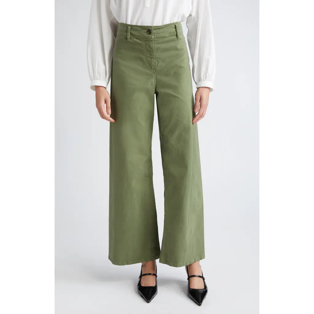 Nili Lotan Megan Wide Leg Pants in Camo at Nordstrom, Size 8 | Nordstrom