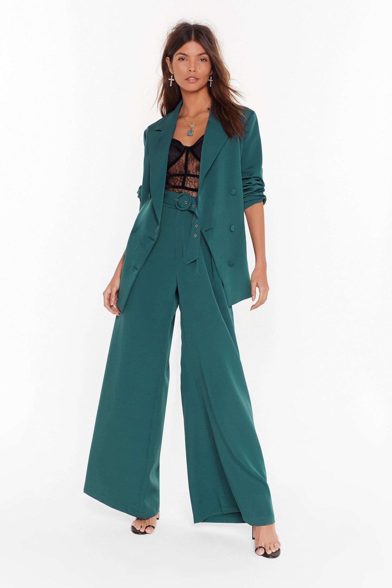 Womens We're in Business Oversized Blazer - Green | NastyGal (US & CA)