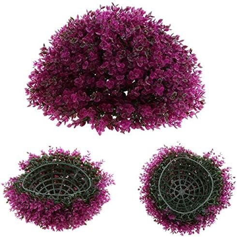Raincol Artificial Topiary Trees Ball Shaped Indoor/Outdoor Faux Plants Ball Decorations - Purple 34 | Amazon (US)