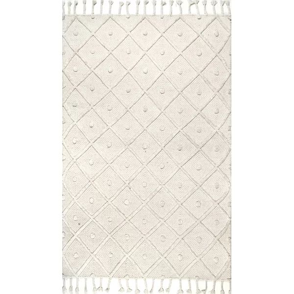 Ceniceros Hand-Woven Off-White Area Rug | Wayfair North America