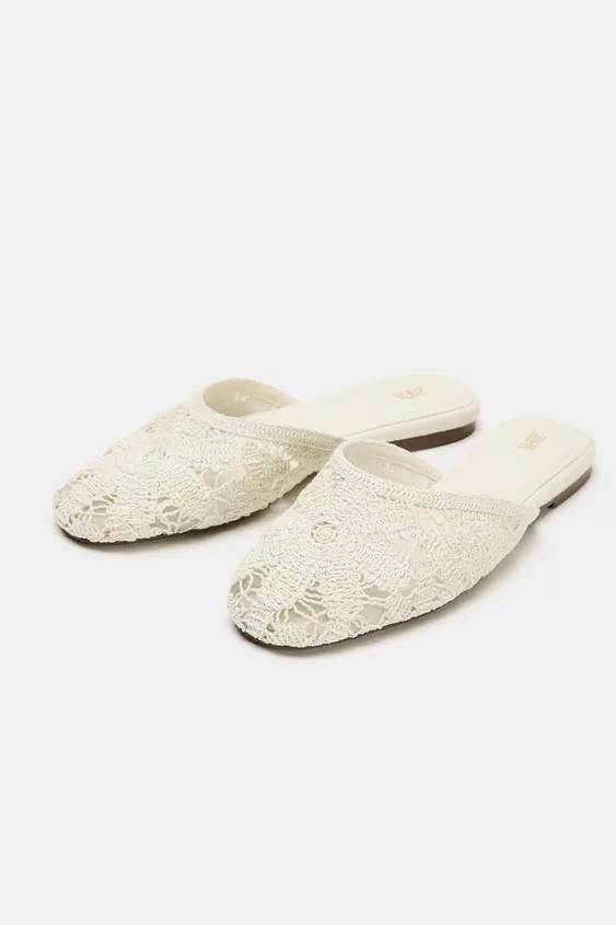 EMBROIDERED BACKLESS MULES | Zara UK