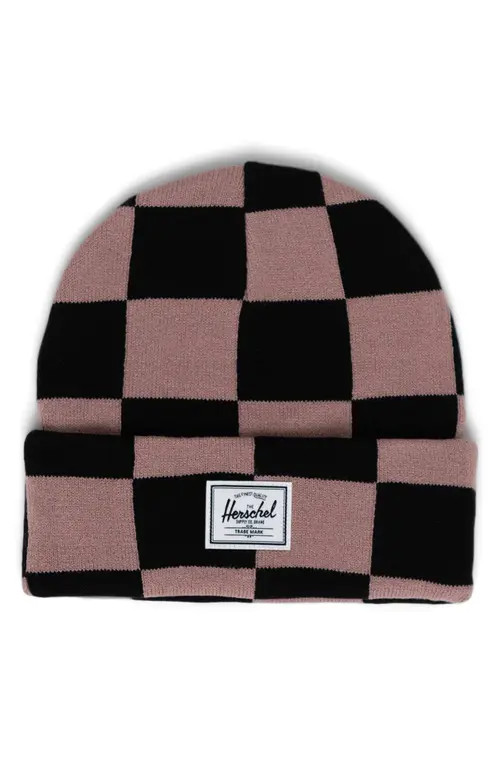 Herschel Supply Co. Elmer Beanie in Black/Ash Rose Check at Nordstrom | Nordstrom