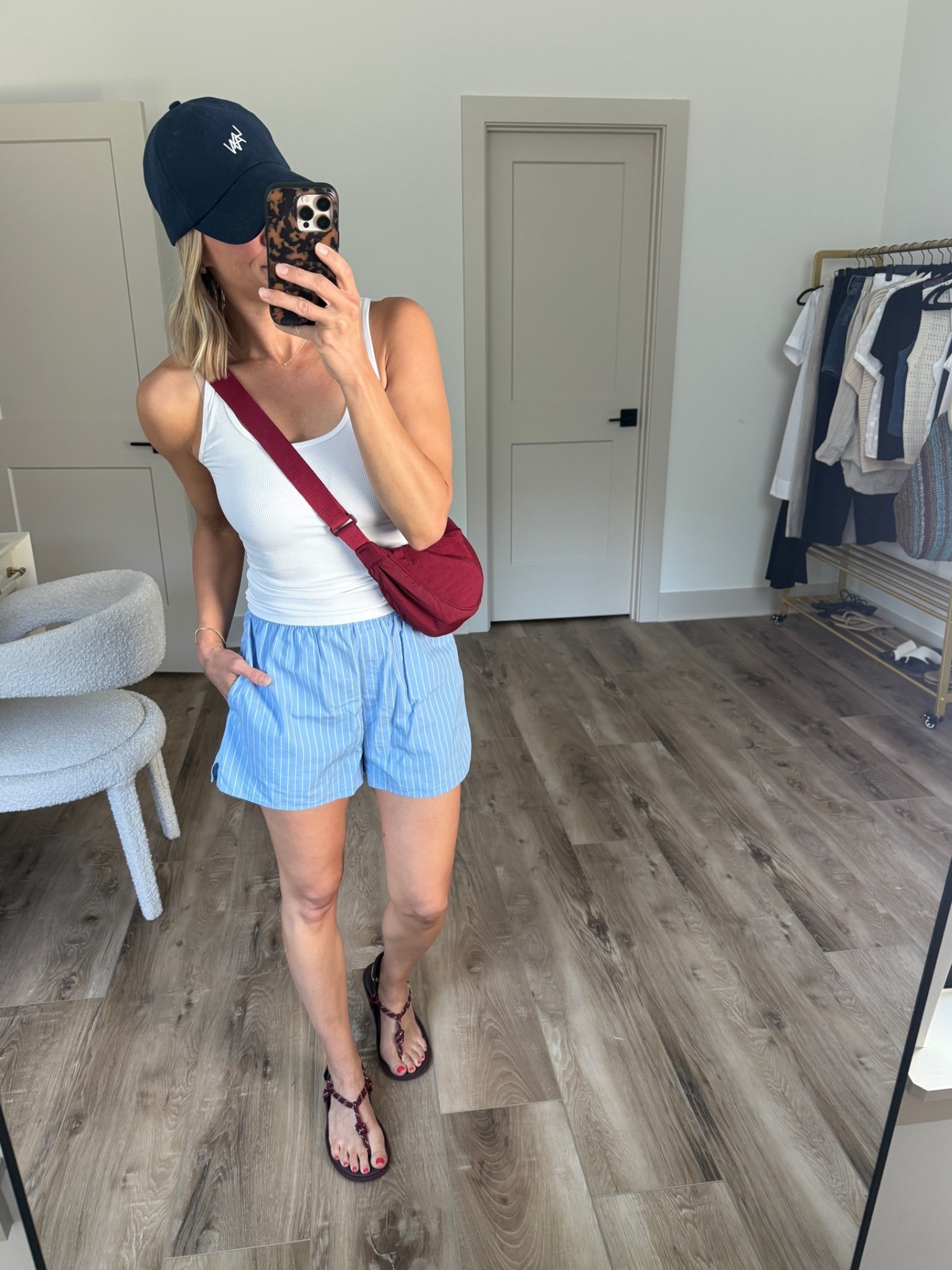 Wearing small shorts (old style, linking similar), small tank, medium bra, sandals tts

#LTKootd #LTKSeasonal #LTKOver40