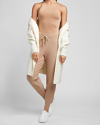 Body Contour Double Layer High Neck Thong Bodysuit | Express