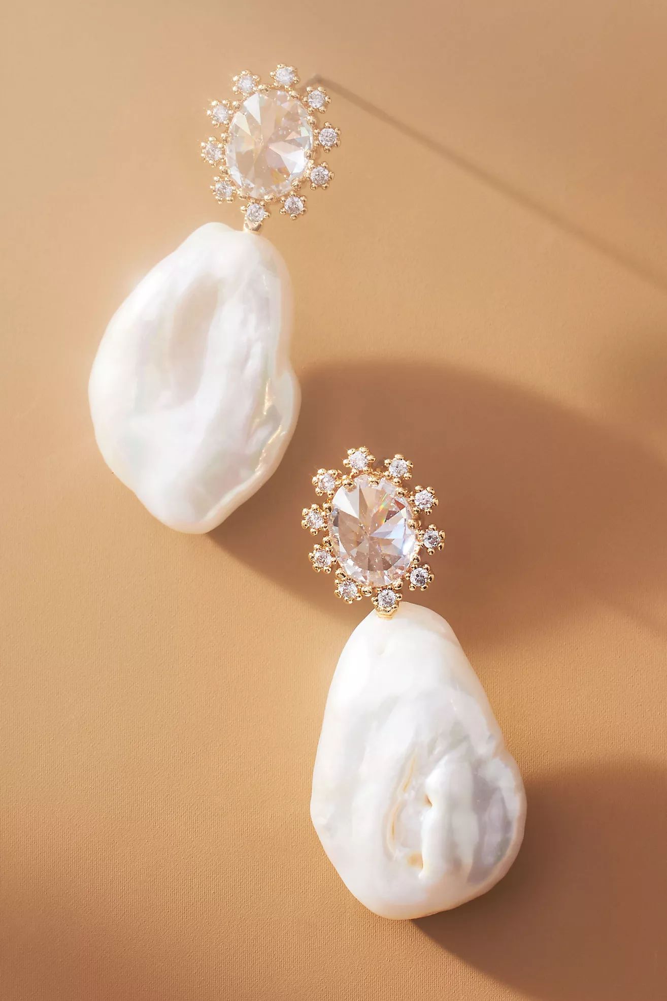 Crystal & Pearl Drop Earrings | Anthropologie (US)