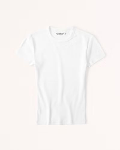 Essential Rib Tuckable Baby Tee | Abercrombie & Fitch (US)