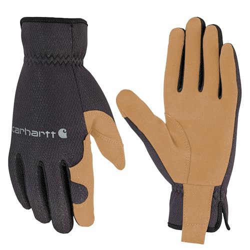 Carhartt Men's High Dexterity Open Cuff Glove, Black Barley, Small | Amazon (US)