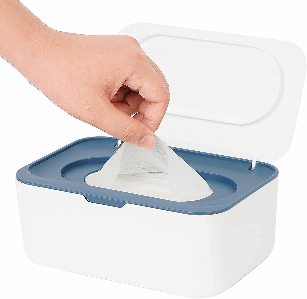 Wipes Dispenser, Wipe Holder for Baby & Adult, Seposeve Refillable Wipe Container, Keeps Wipes Fr... | Amazon (US)