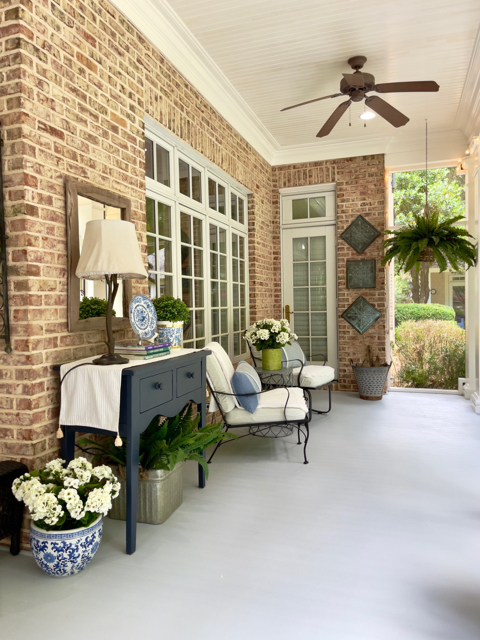 No one’s going to know! This year I went all faux for the plants on our hard to keep clean screened porch. It looks fabulous + it is mess and maintenance free! #nearlynatural #fauxplants #fauxferns #porchdecor #outdoordecor 

#LTKSeasonal #LTKhome #LTKfamily