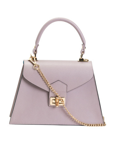 Made In Italy Leather Satchel | TJ Maxx