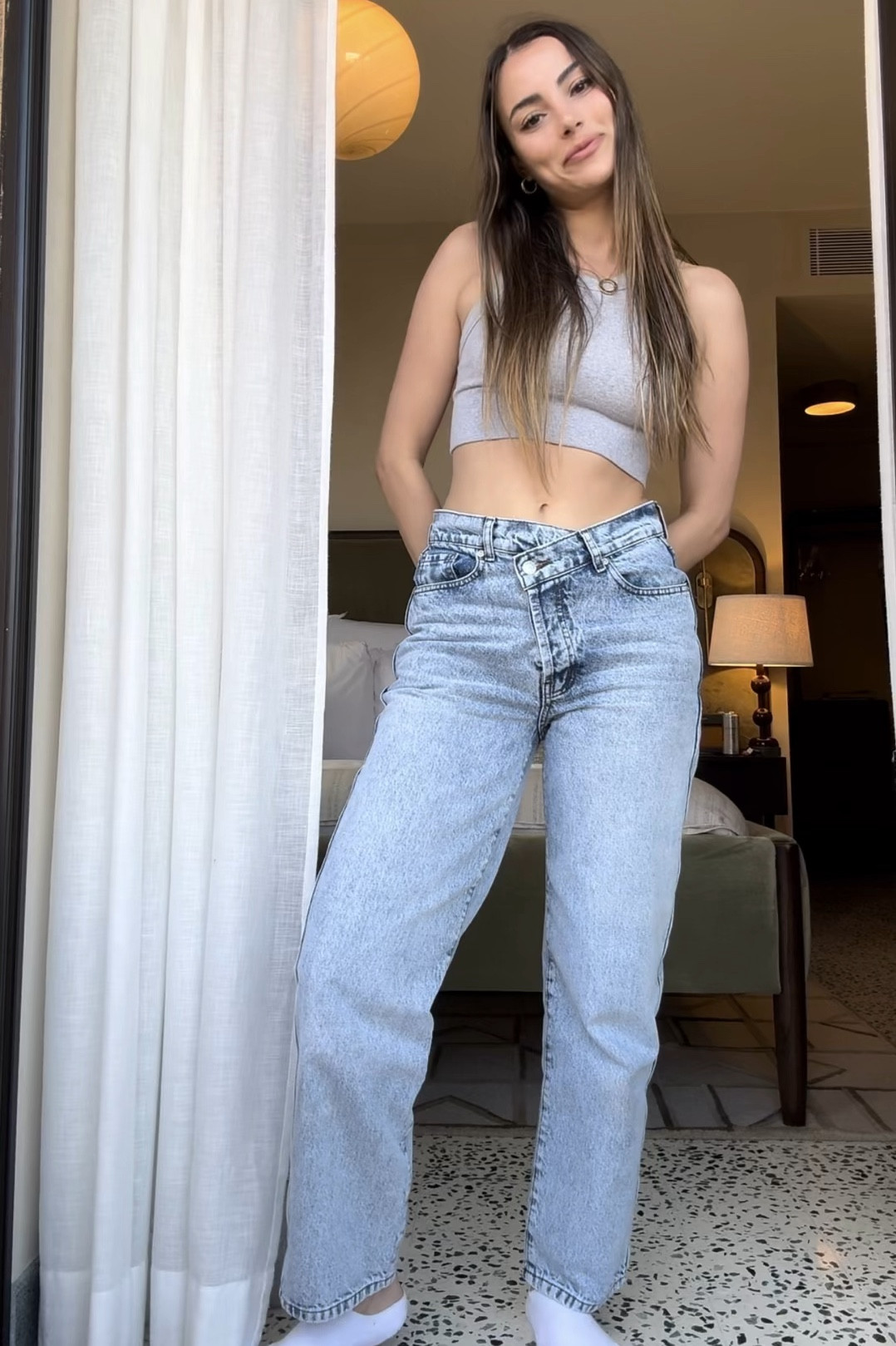 -I forgot where I got the jeans from but I linked the same style ones from Revolve

- supportive bra top. No need to wear a bra under 

- Sorry, the socks are out of stock!!! 😭

#LTKFitness #LTKTravel #LTKStyleTip