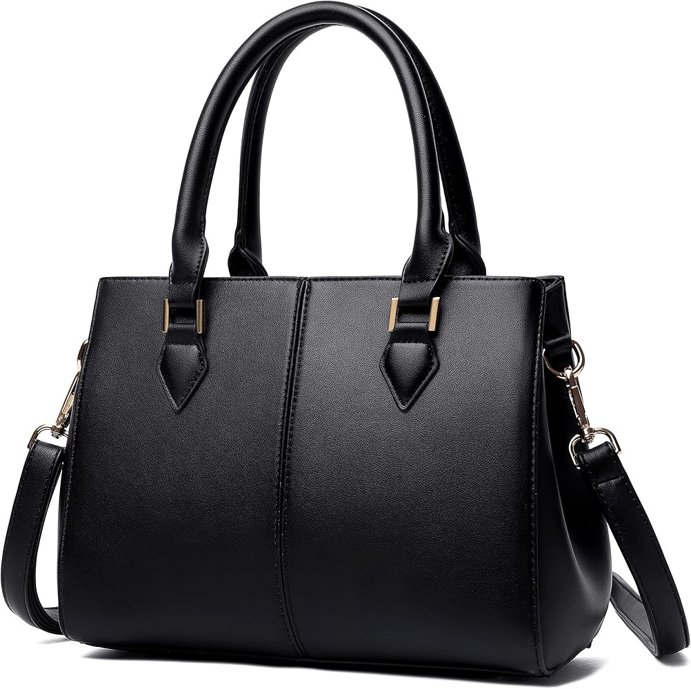 Vegan PU Leather Satchel Purses and Handbags for Women Shoulder Bag Ladies Designer Top-Handle Me... | Amazon (US)