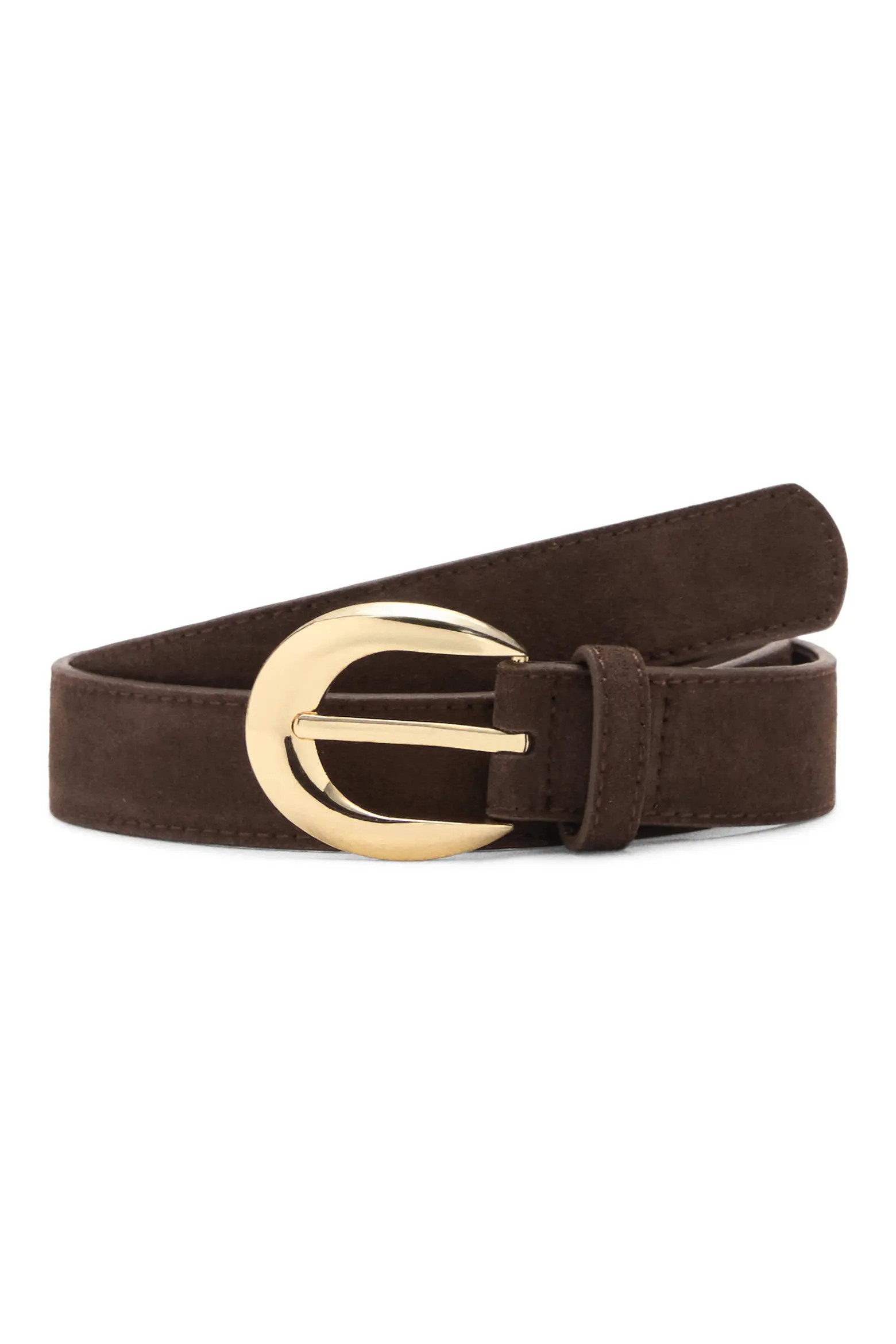 MANGO Oval Buckle Suede Belt (Women) | Nordstrom | Nordstrom