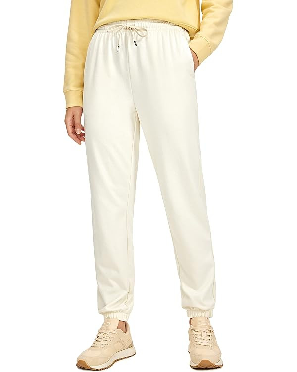CRZ YOGA Cinch Bottom Sweatpants Women High Waisted, Thick Cotton Sweat Pants with Pockets Casual... | Amazon (US)