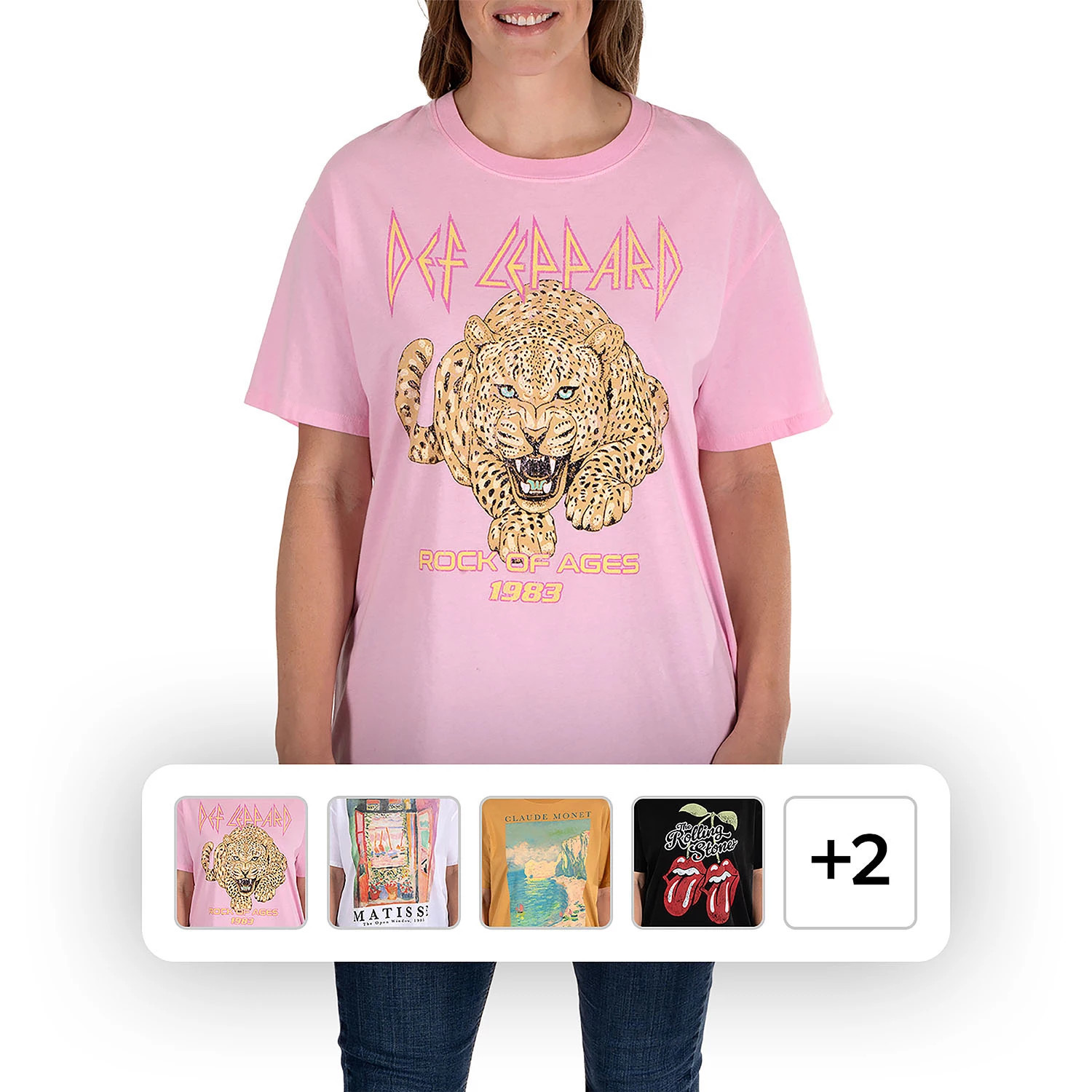 Licensed Graphic Tee PinkL:- L, Def Leppard | Sam's Club