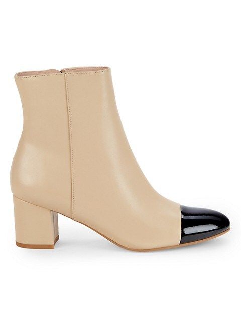 Stuart Weitzman Tegan Cap-Toe Leather Booties on SALE | Saks OFF 5TH | Saks Fifth Avenue OFF 5TH