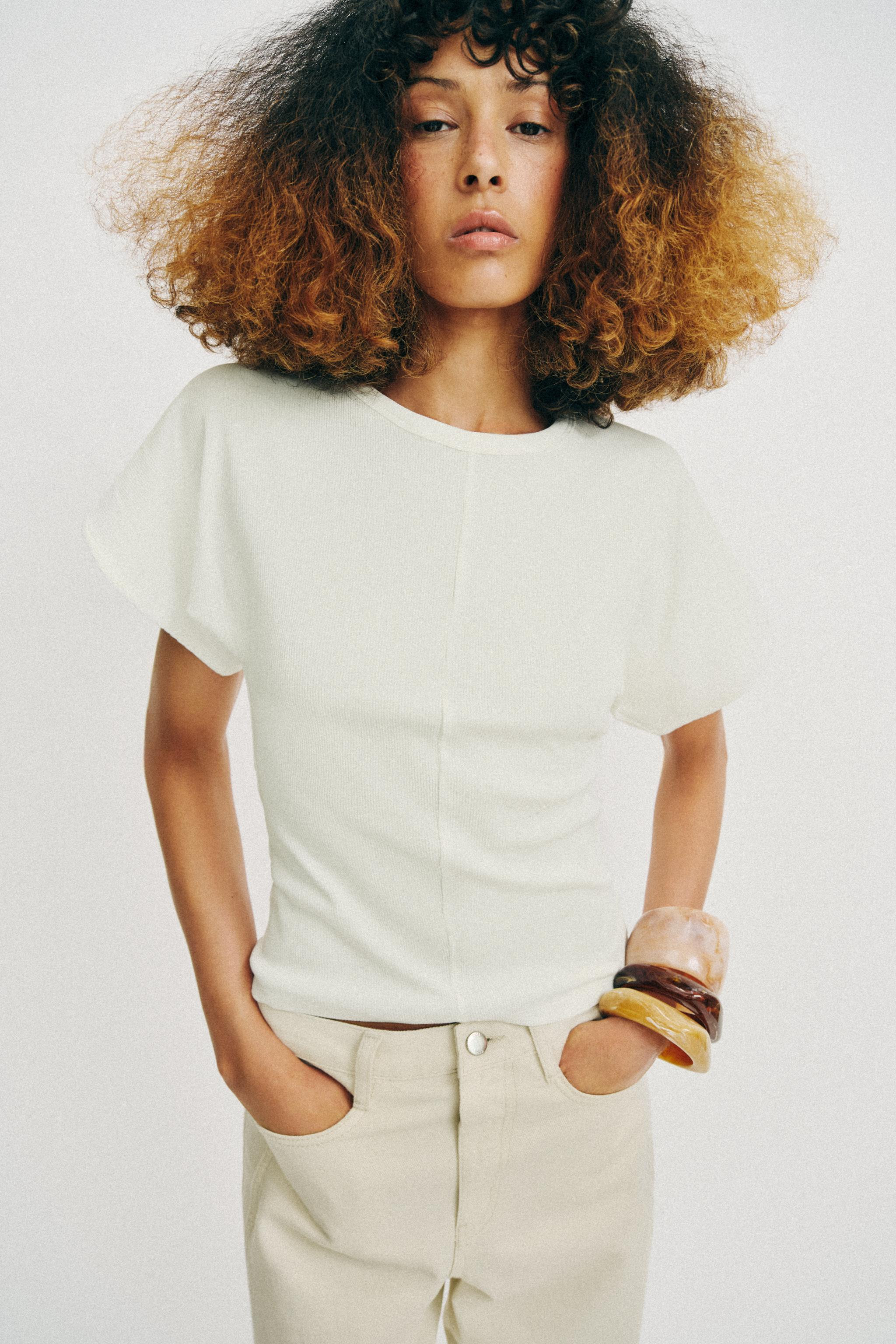 PUFF SLEEVE T-SHIRT | Zara UK