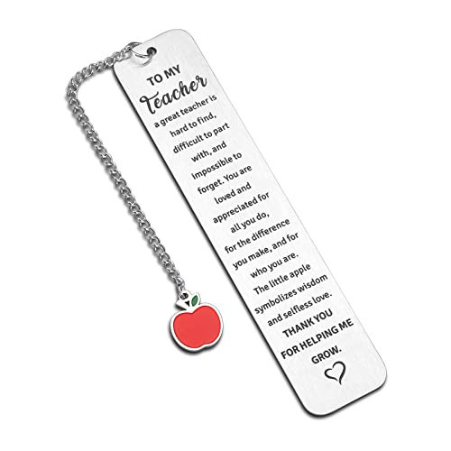 Teacher Appreciation Gifts, End of School Year Gifts for Teacher, Back to School Last of Day Teachers Gift Bookmark, Teachers Retirement Gift for Women, Thanksgiving Birthday Christmas Bookmark | Amazon (US)