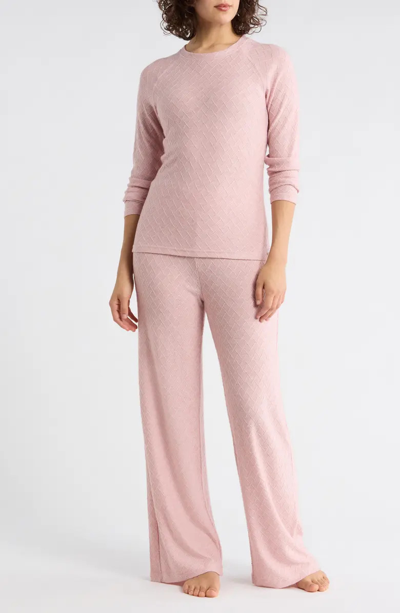 YOGALICIOUS Long Sleeve Top & Wide Leg Pants Pajamas | Nordstromrack | Nordstrom Rack