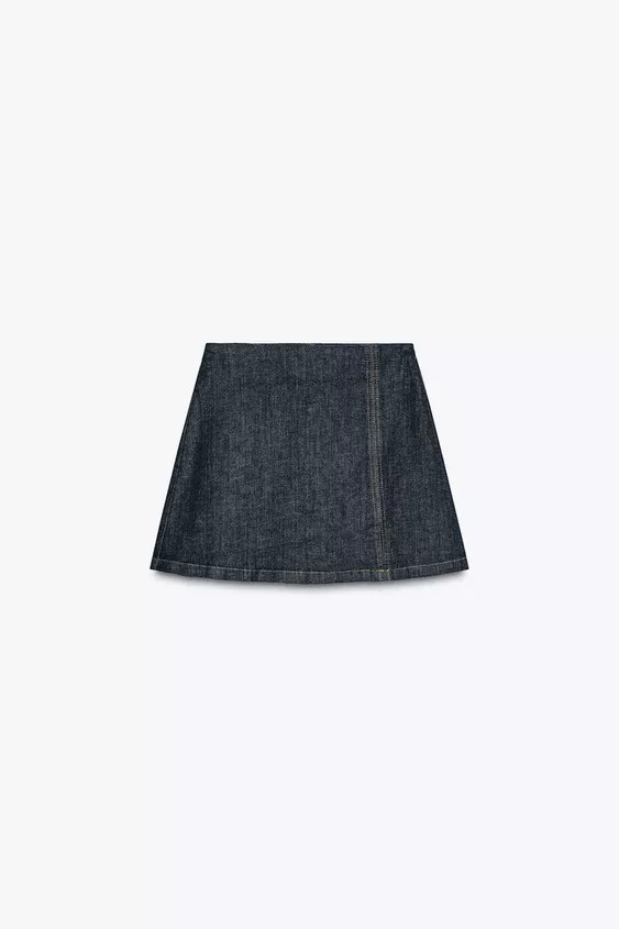 Z1975 MINI DENIM SKORT WITH SLIT | Zara US