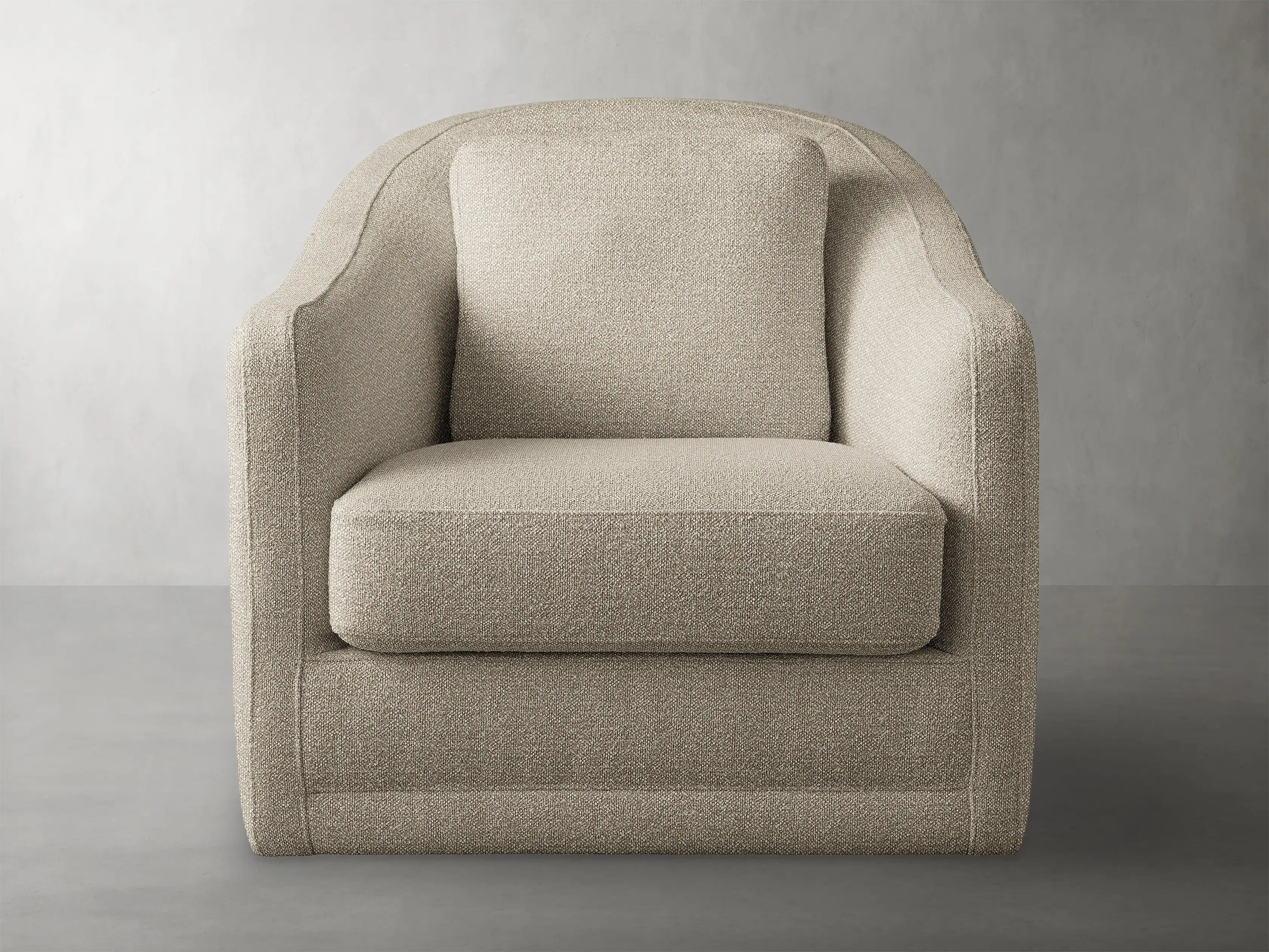Bianca Swivel Chair in Bellano Flax | Arhaus