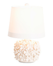 17in 3d Floral Textured Ceramic Table Lamp | TJ Maxx